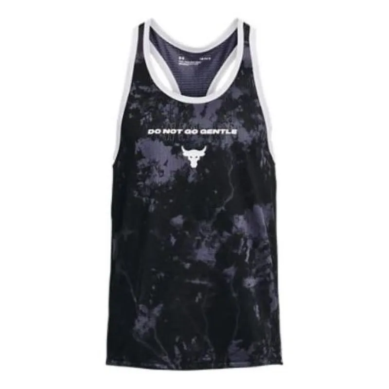 Under Armour Project Rock Mesh Printed Tank Top 'Black Grey' 1373575-002 sold by KicksCrew