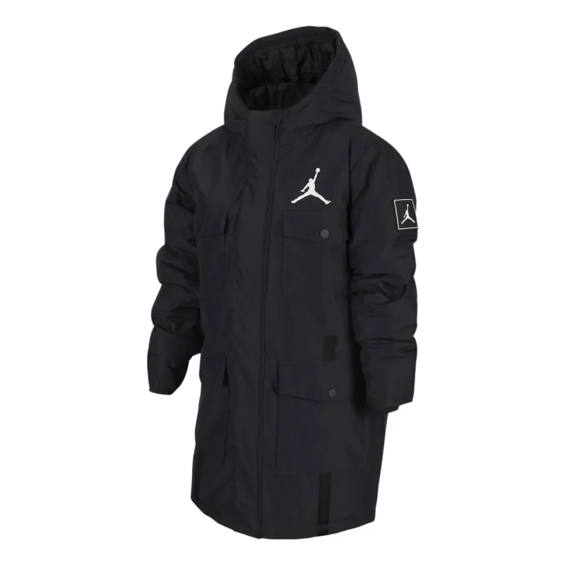 (GS) Air Jordan Essentials Down Parka Jacket 'Black' FV5813-010 sold by KicksCrew