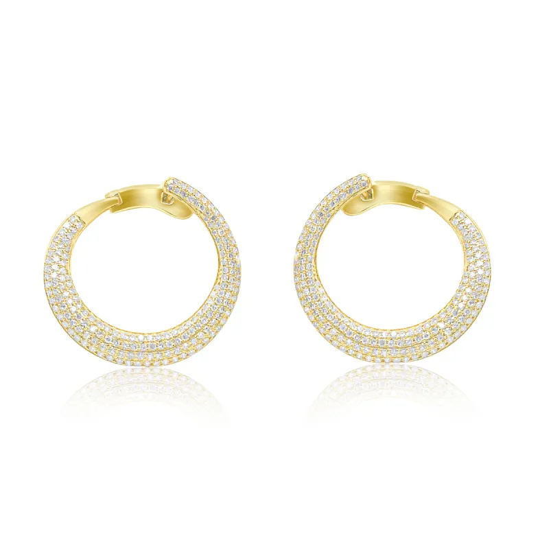 Yellow Gold Diamond Hoops ONLINE EXCLUSIVE sold by Meira T