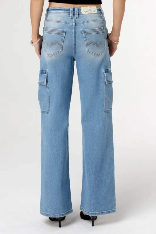 Sleek Denim Cargo sold by Miss Me