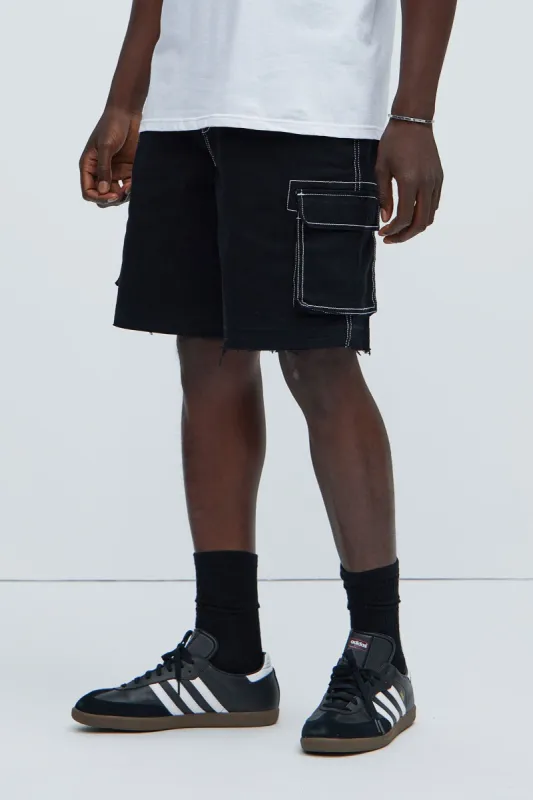 Dawson Cargo Relaxed Shorts - Black sold by Fashion Nova
