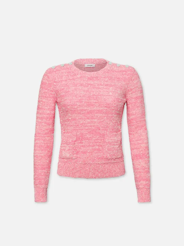 Patch Pocket Sweater -- Pink sold by Frame Denim