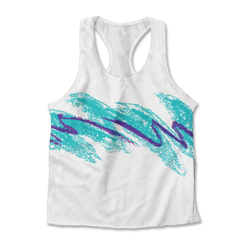 Printed Jersey Tank - 90's Swoosh sold by Flex Living