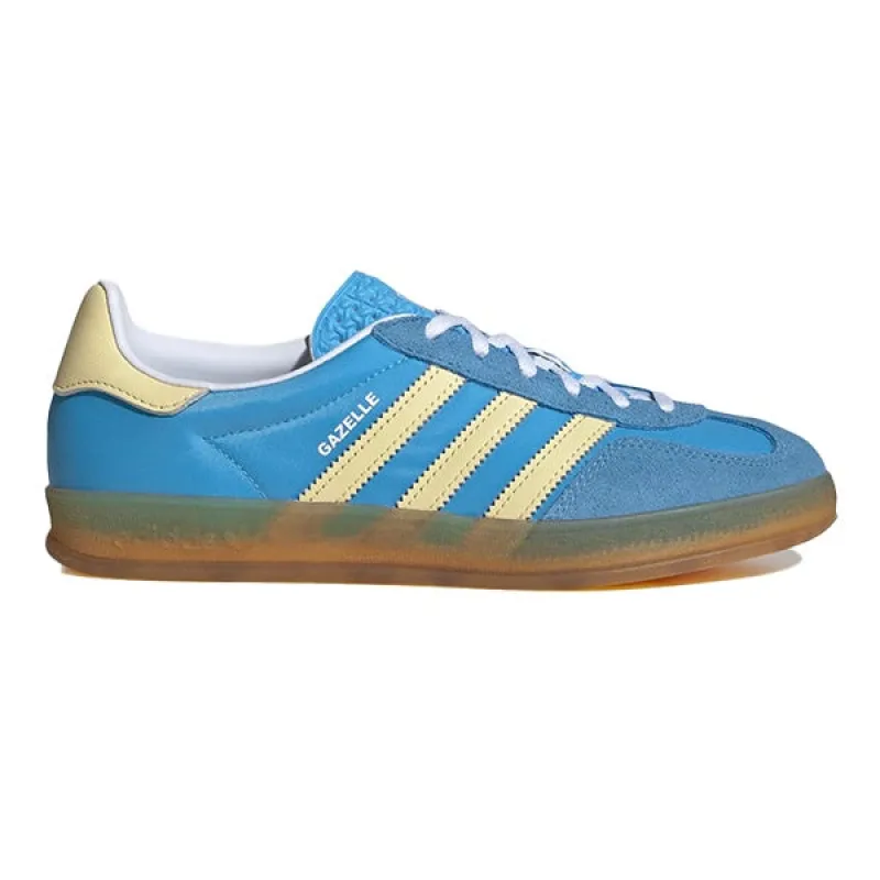 Adidas Originals Gazelle Indoor W Semi Blue Burst Almost Yellow White sold by Kong