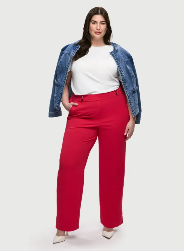 Wide Leg Pants & Braid Trim Denim Jacket sold by Laura