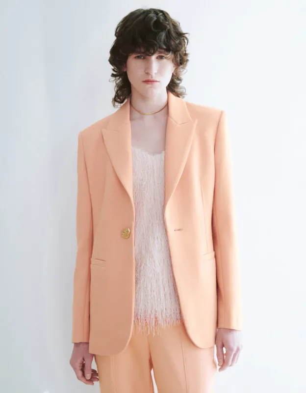 Peak Lapel Straight Blazer sold by Urban Revivo