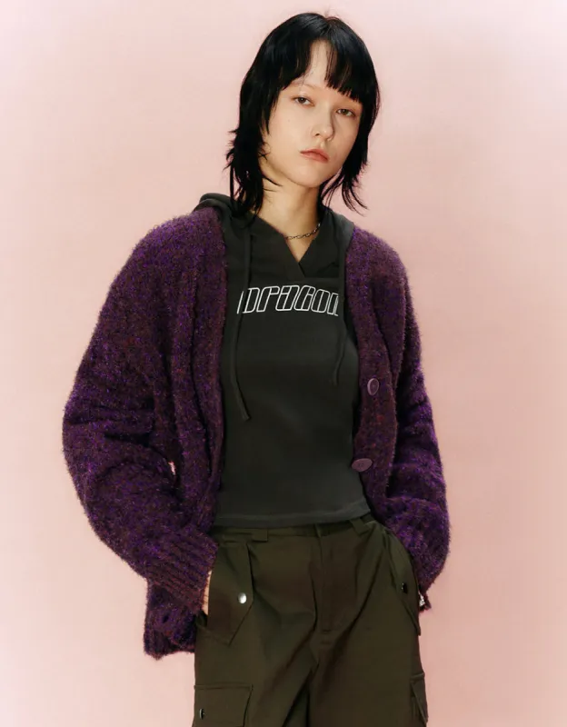 Fuzzy Knitted Cardigan sold by Urban Revivo