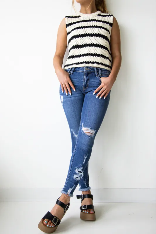 KanCan Trixie High Rise Distressed Skinny Jeans for Women | KC2516M sold by Glik’s