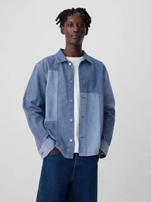 【極美品】DAIRIKU Patch Work Denim Shirt FrizmWORKS Patchwork Denim Shirt | Liberty