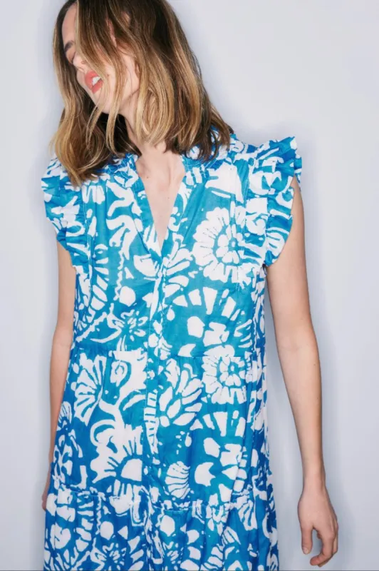 MELISSA NEPTON - Atlantis batik floral cotton dress sold by Pepin