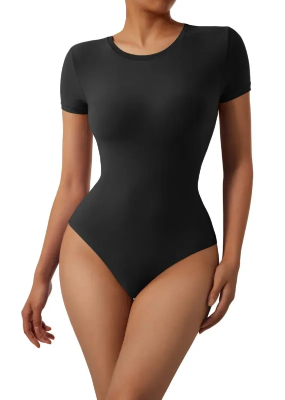 Buttery Soft Crew Neck Bodysuit - Short Sleeve sold by Suuksess