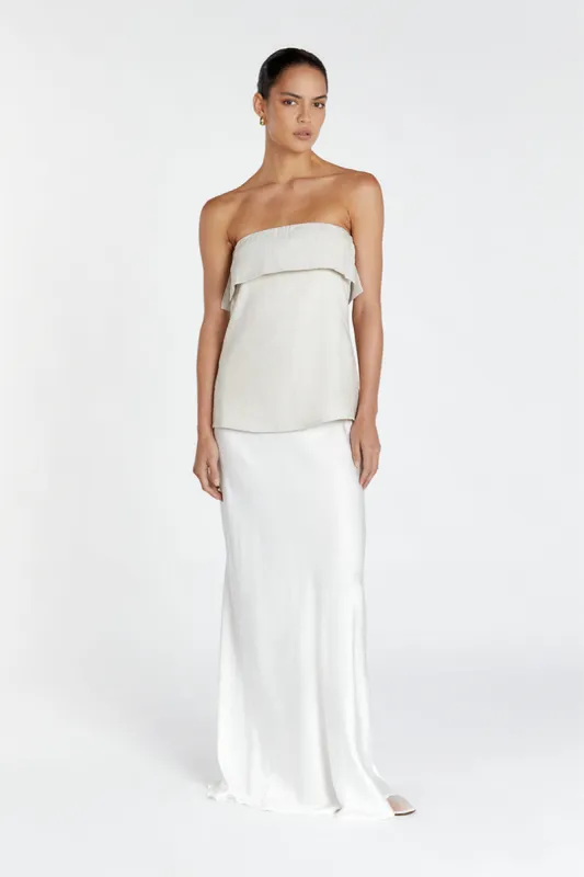 LUCCA NATURAL STRAPLESS TOP sold by Dissh