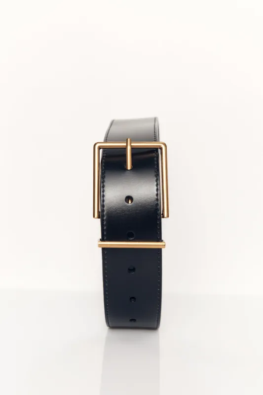 HUDSON BLACK LEATHER BELT sold by Dissh