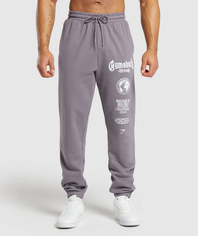 Gymshark Global Lifting Oversized Essential Joggers - Fog