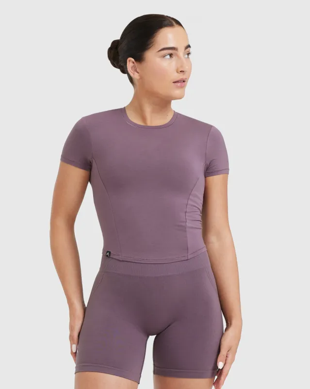 Mellow Soft Mid Short Sleeve T-Shirt | Vintage Purple sold by Oner Active