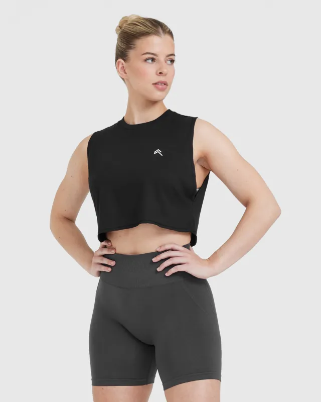 Go To Muscle Crop Vest | Black sold by Oner Active