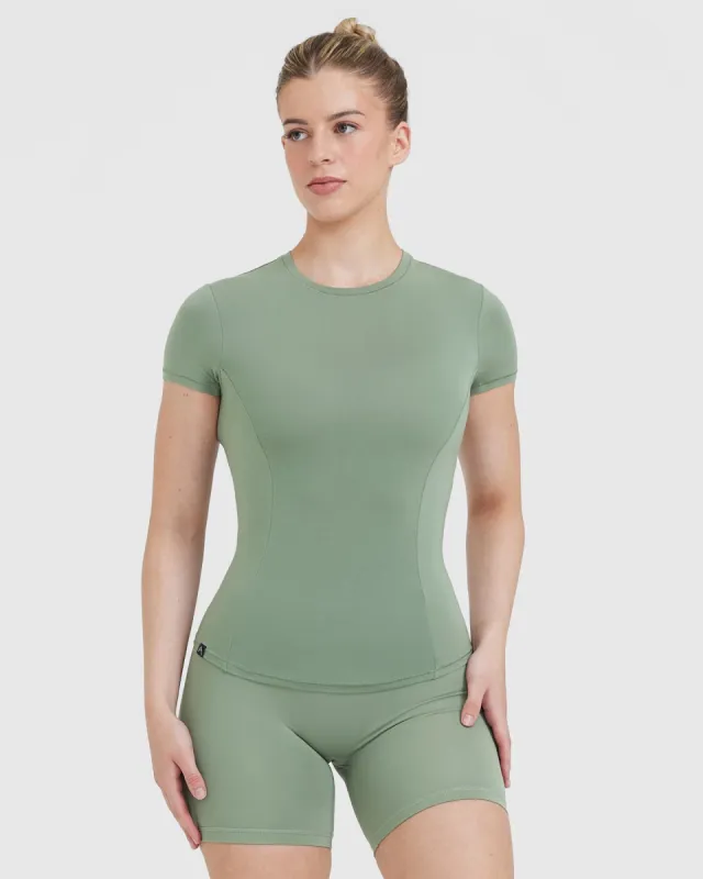 Mellow Soft Short Sleeve T-Shirt | Sage sold by Oner Active