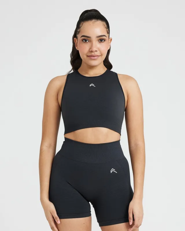 Classic Seamless 2.0 Crop Top | Coal Marl sold by Oner Active