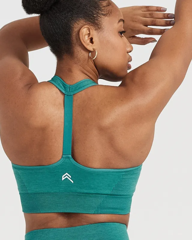 Classic Seamless 2.0 V-Neck Bralette | Mineral Green Marl sold by Oner Active