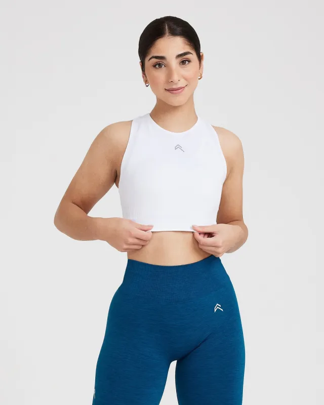 Classic Seamless 2.0 Crop Top | White sold by Oner Active