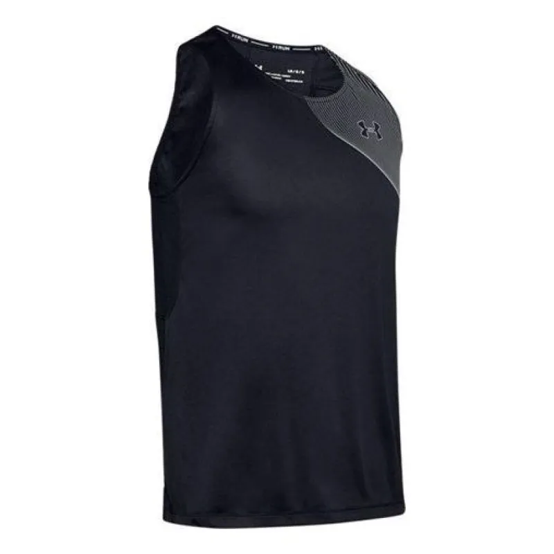 Under Armour Qualifier Iso-Chill Running Tank 'Black Grey' 1350135-002 sold by KicksCrew
