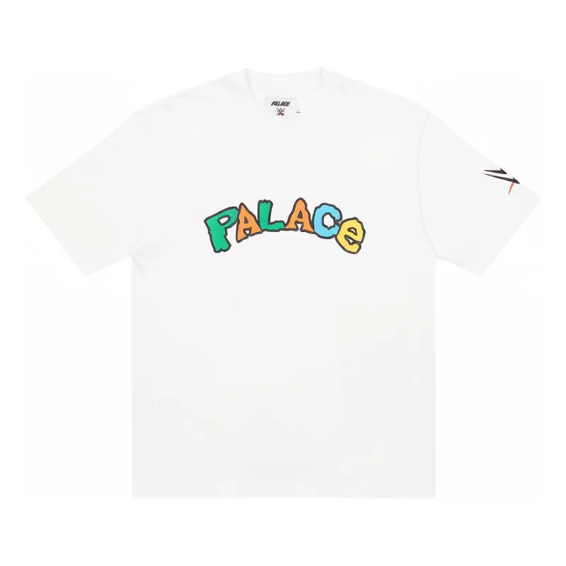 Palace X WWE SS23 Logo T-Shirt 'White' P22TS460 sold by KicksCrew