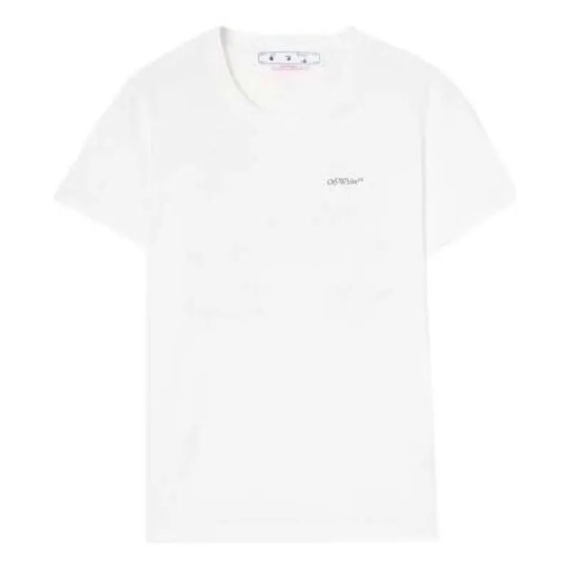 (WMNS) Off-White Floral Arrow Short Sleeve T-Shirt 'White' OWAA089S22JER0050184 sold by KicksCrew