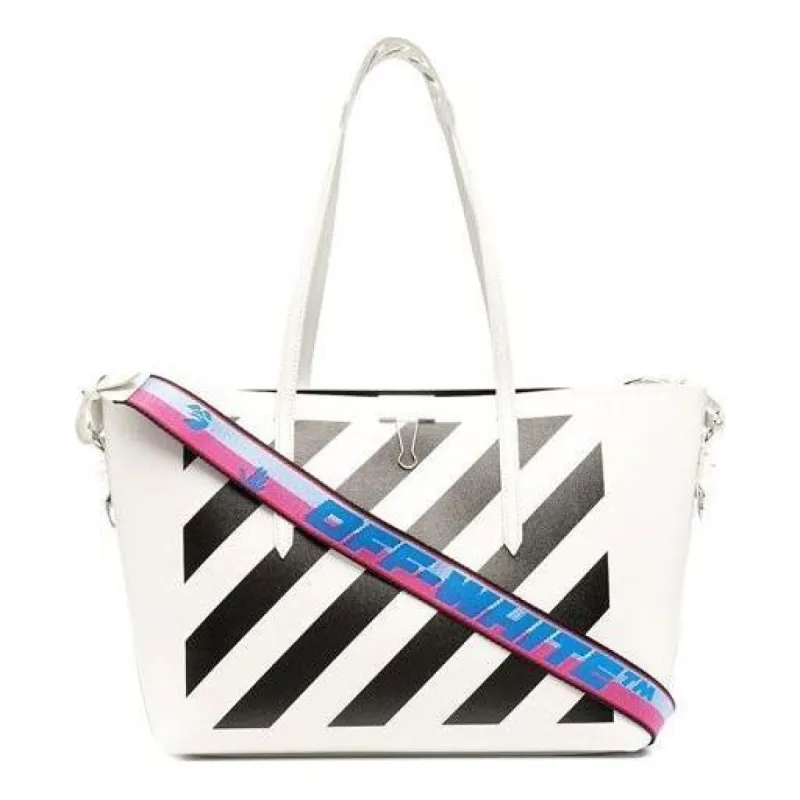 Off-White Binder Shopper Bag 'White Black' OWNA142R21LEA0010110 sold by KicksCrew