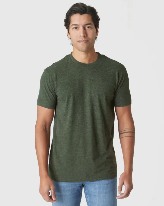 Racing Green Heather Classic Crew Neck sold by True Classic