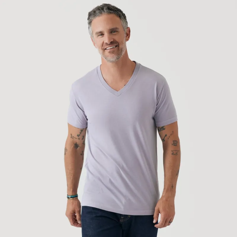 Lilac Gray V-Neck T-Shirt sold by True Classic
