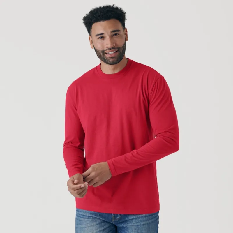 Raspberry Long Sleeve Crew Neck sold by True Classic
