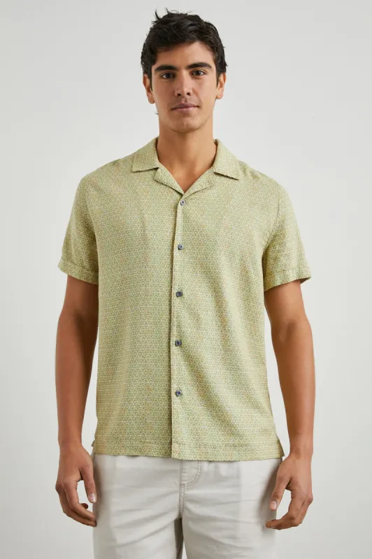 AMALFI SHIRT - PAINTED TILE MATCHA sold by Rails