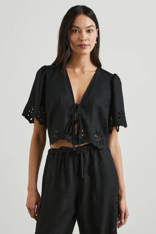 PARI TOP - BLACK EYELET sold by Rails