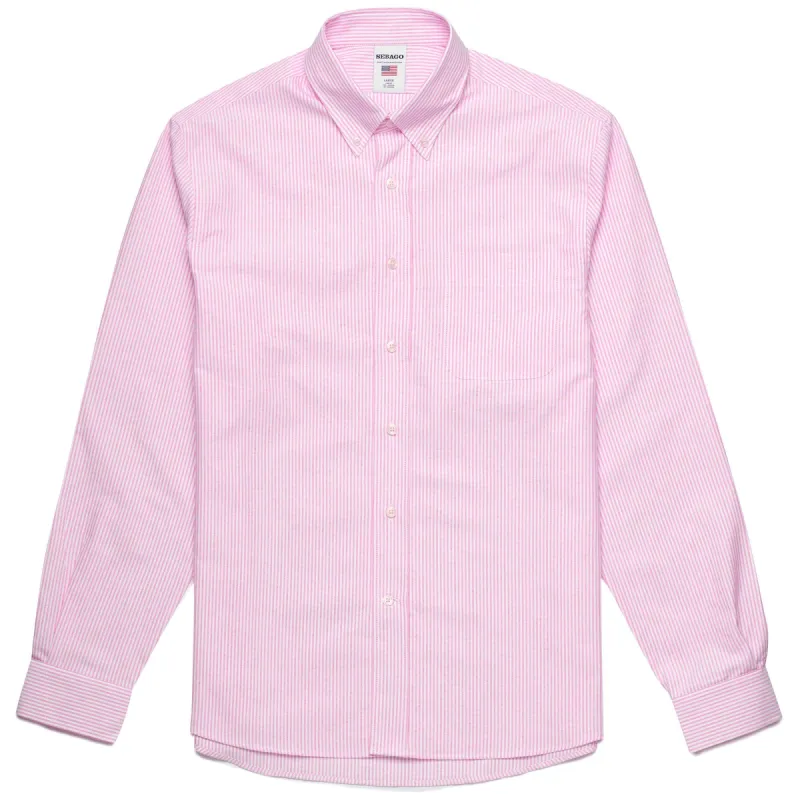 DOUBLING - SHIRTS - Button  Down - Man - RED FUCSIA-WHITE sold by Sebago