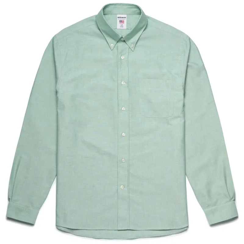 WHALEBACK - SHIRTS - Button  Down - Man - GREEN LT GRASS sold by Sebago