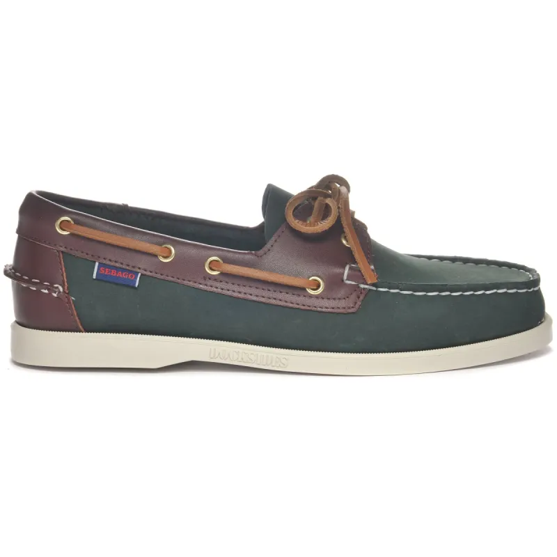 PORTLAND SPINNAKER NBK FGL - Docksides - Mocassin - Man - BLUE NAVY-DK BROWN sold by Sebago