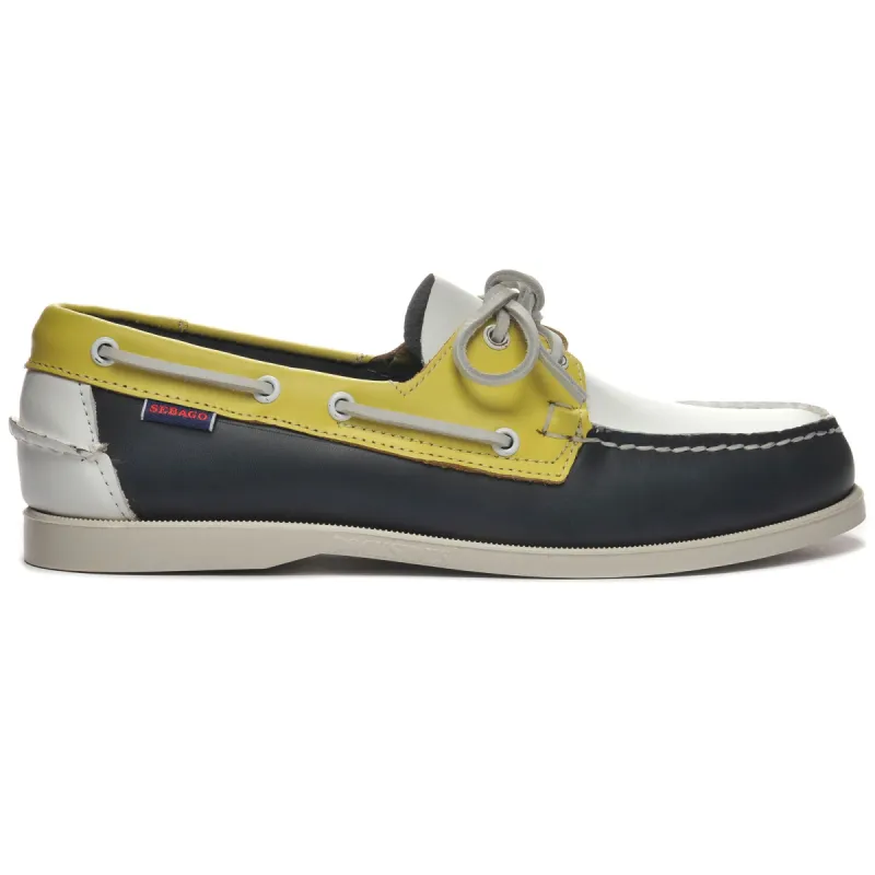 PORTLAND SPINNAKER - Docksides - Mocassin - Man - NAVY-YELLOW-WHITE sold by Sebago