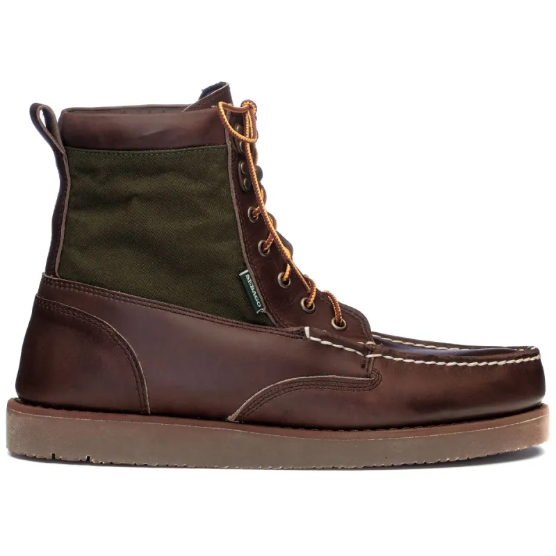 ROGDEN BOOT MILLERAIN - Moc - Mid Cut - Man - DKBROWN-OLIVE sold by Sebago