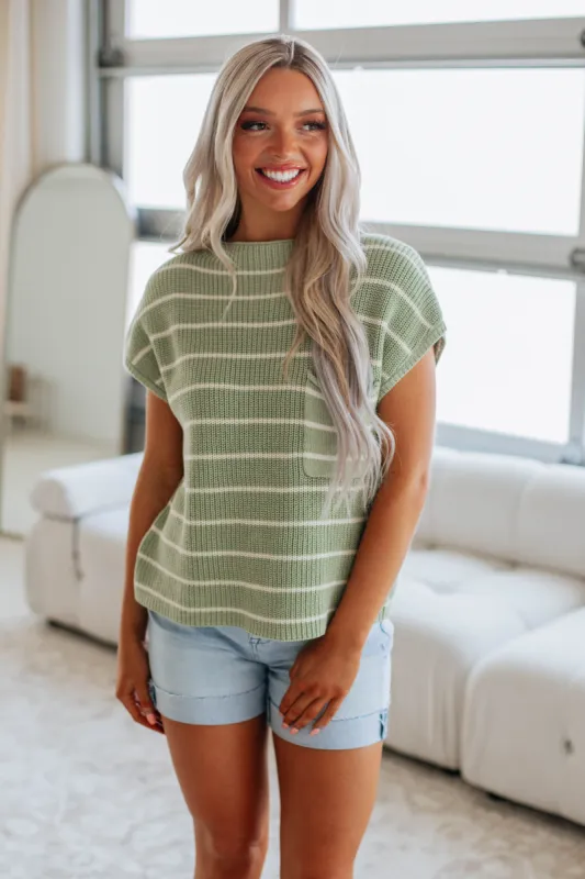 Kianna Knit Top - Sage Mix sold by Wild Oak Boutique