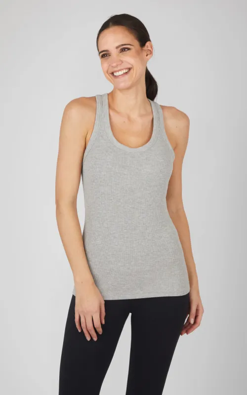 Heavenly Ribbed Longline Racerback Tank sold by 90 Degree By Reflex