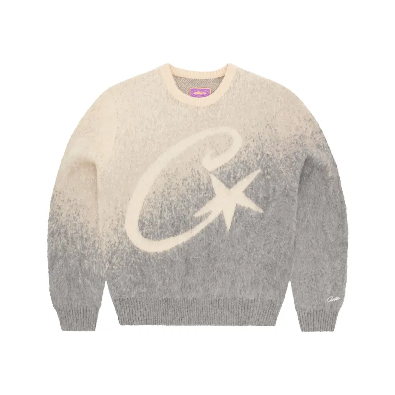 C STAR GRADIENT MOHAIR KNIT SWEATER [GREY] | Parallel