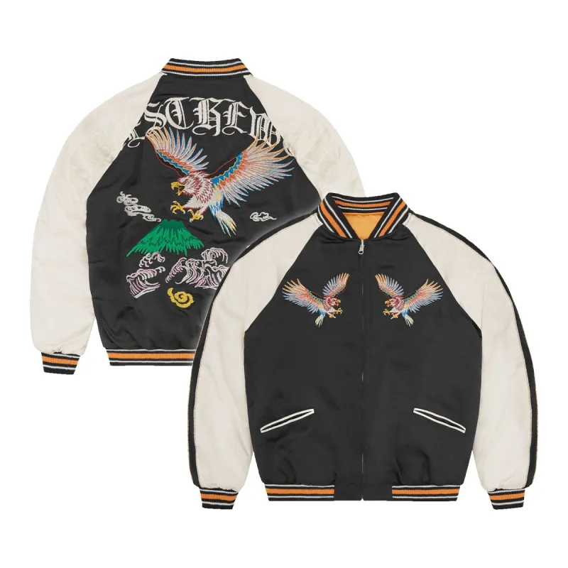 SATIN SOUVENIR REVERSIBLE JACKET [BLACK & YELLOW] | Parallel