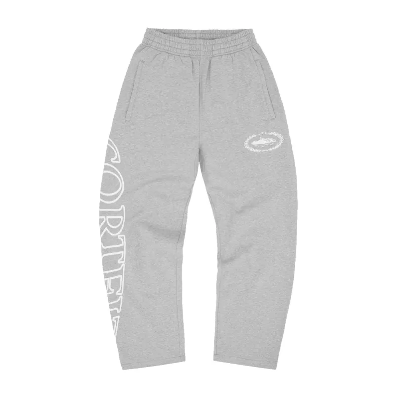 SUPERIOR ROYALE OPEN HEM SWEATPANT [HEATHER GREY] sold by Corteiz
