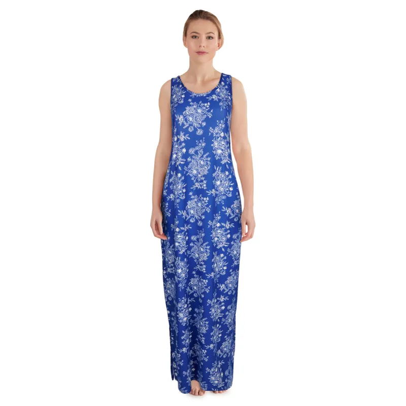 Carisma Women's Ocean Breeze Peachy All-Over Print Long Sleepshirt sold by Giant Tiger