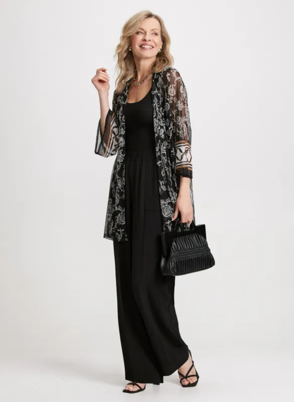 Mesh Cover-Up & Crepe Pants sold by Laura