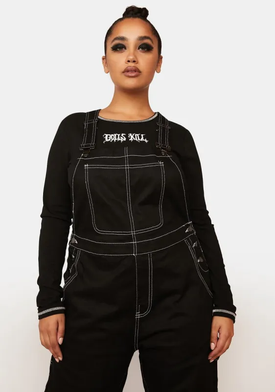 Plus Inspired By You Denim Overalls sold by Dolls Kill