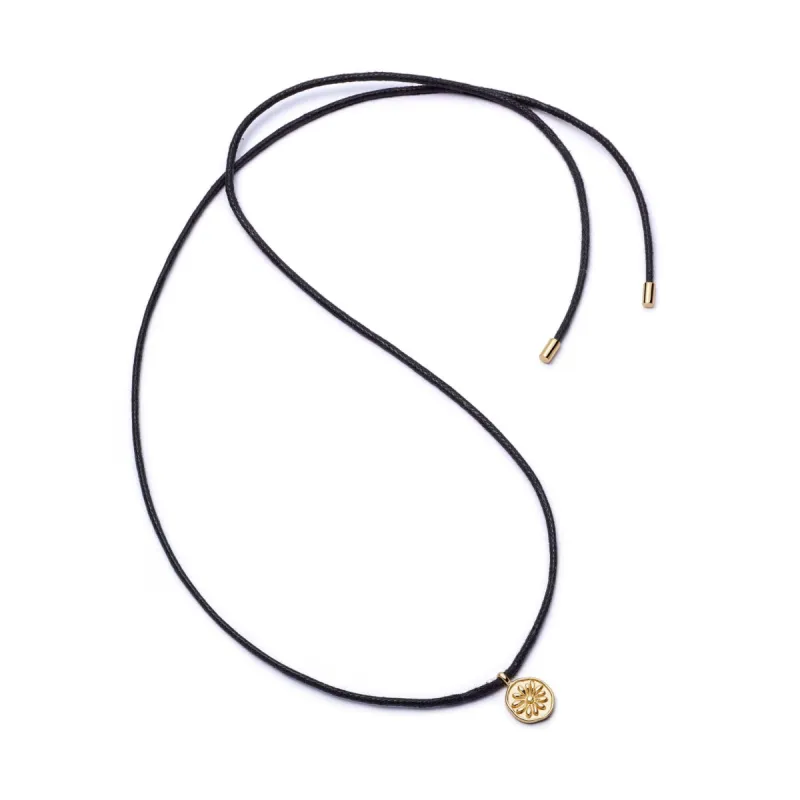 Daisy Cord Flower Necklace 18ct Gold Plate sold by Daisy Jewellery