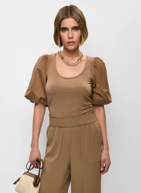Short Puff Sleeve Top sold by Melanie Lyne