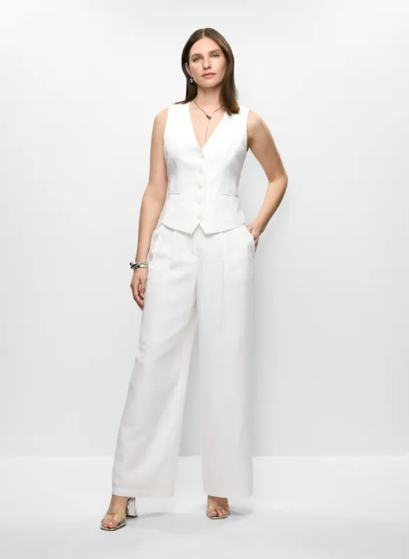 Tencel-Linen Vest & Wide Leg Pants sold by Melanie Lyne