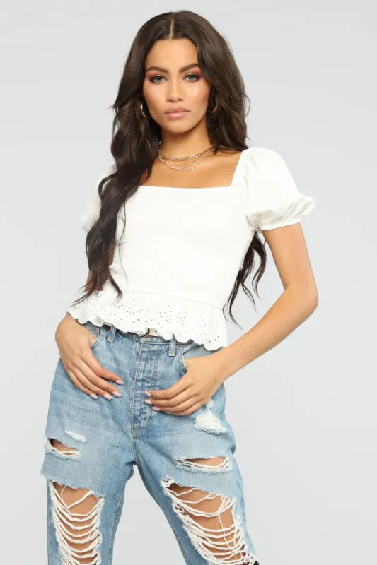 Caylie's Sister Top - White sold by Fashion Nova